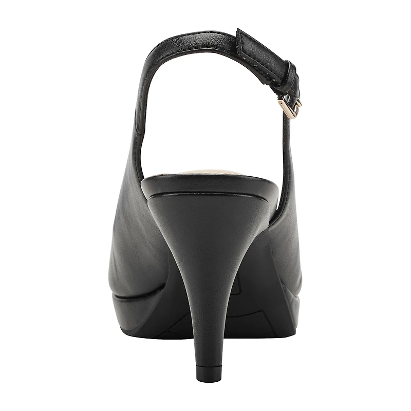 BANDOLINO Melt Womens Round Open Toe Cone Heel Pumps