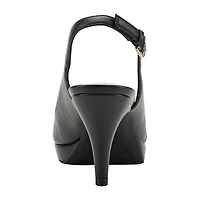 BANDOLINO Melt Womens Round Open Toe Cone Heel Pumps