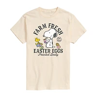 Novelty Mens Crew Neck Short Sleeve Regular Fit Snoopy Graphic T-Shirt