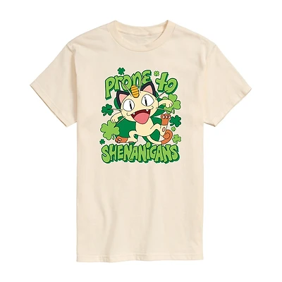 Novelty Mens Crew Neck Short Sleeve Regular Fit Pokemon Graphic T-Shirt