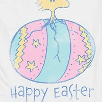 Novelty Mens Crew Neck Short Sleeve Regular Fit Peanuts Graphic T-Shirt