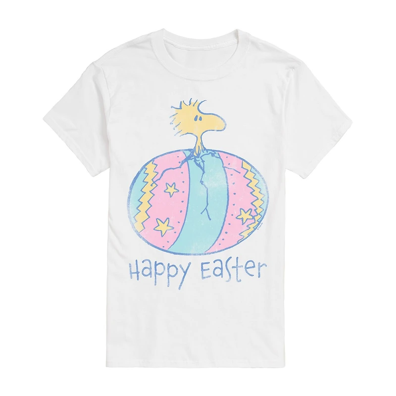Novelty Mens Crew Neck Short Sleeve Regular Fit Peanuts Graphic T-Shirt