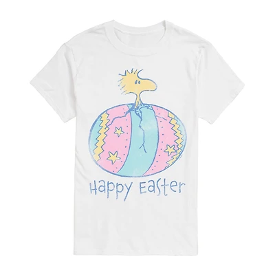 Novelty Mens Crew Neck Short Sleeve Regular Fit Peanuts Graphic T-Shirt