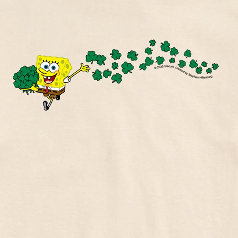 Novelty Mens Crew Neck Short Sleeve Regular Fit Spongebob Graphic T-Shirt