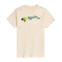 Novelty Mens Crew Neck Short Sleeve Regular Fit Spongebob Graphic T-Shirt