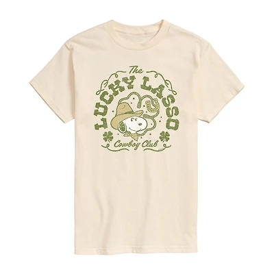 Novelty Mens Crew Neck Short Sleeve Regular Fit Snoopy Graphic T-Shirt