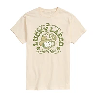 Novelty Mens Crew Neck Short Sleeve Regular Fit Snoopy Graphic T-Shirt