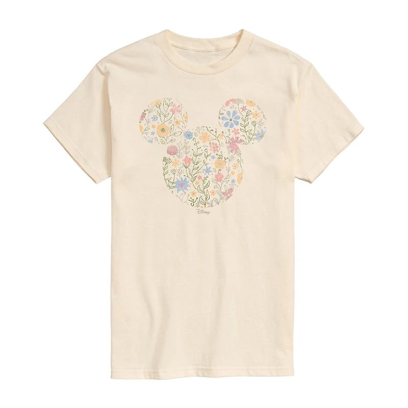 Novelty Mens Crew Neck Short Sleeve Regular Fit Mickey Mouse Graphic T-Shirt