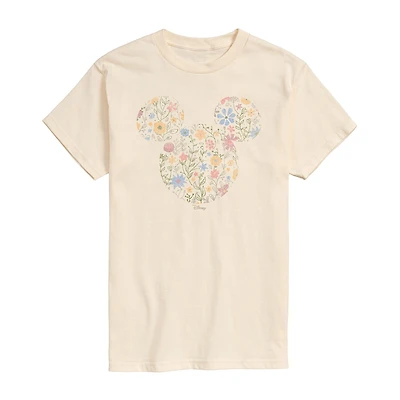 Novelty Mens Crew Neck Short Sleeve Regular Fit Mickey Mouse Graphic T-Shirt