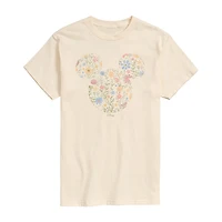 Novelty Mens Crew Neck Short Sleeve Regular Fit Mickey Mouse Graphic T-Shirt