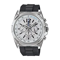Casio® Edifice Mens White Dial Black Resin Strap Solar Watch EFR545SB-7BV