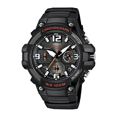 Casio Mens Chronograph Black Strap Watch Mcw100h-1avcf