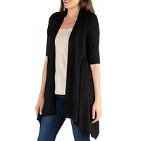 24/7 Comfort Apparel Loose Fit Open Front Cardigan