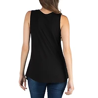 24/7 Comfort Apparel V Neck Tunic Tank Top with Round Hemline