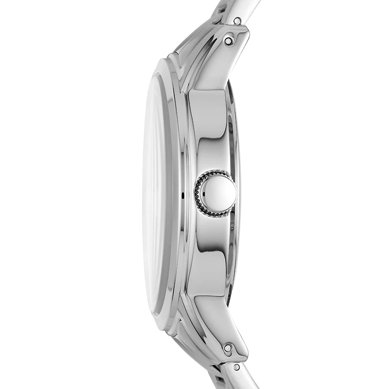 Relic By Fossil Kaden Mens Multi-Function Silver Tone Stainless Steel Bracelet Watch Zr12622