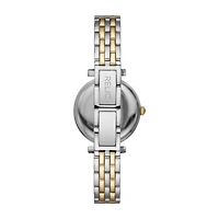 Relic By Fossil Kimberly Womens Crystal Accent Two Tone Bracelet Watch Zr34593