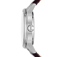 Relic By Fossil Myles Mens Brown Leather Strap Watch Zr77325