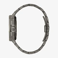 Bulova Crystal Mens Automatic Crystal Accent Gray Stainless Steel Bracelet Watch 98a293