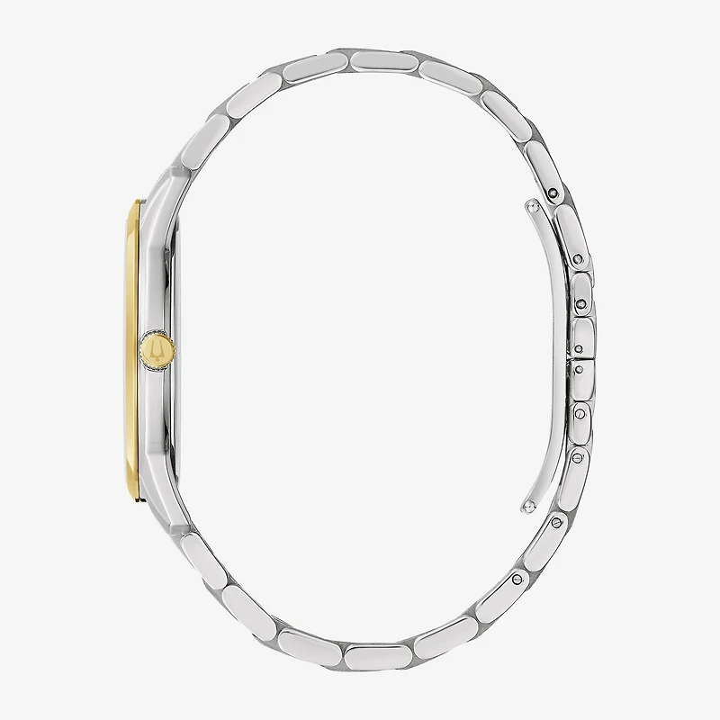 Bulova Classic Mens Two Tone Stainless Steel Bracelet Watch 98b385