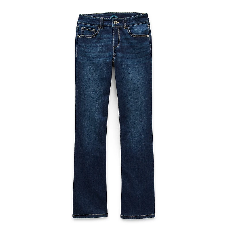 Thereabouts Little & Big Kid Girls Adjustable Waist Stretch Fabric Superflex Mid Rise Regular Fit Bootcut Jean