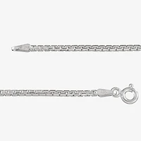 Made in Italy Womens Sterling Silver 30 Inch Box Chain Necklace