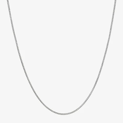 Made in Italy Womens Sterling Silver 30 Inch Box Chain Necklace