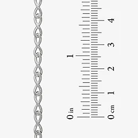 Made in Italy Womens Sterling Silver Inch Link Chain Necklace