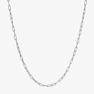 Made in Italy Womens Sterling Silver 20 Inch Link Necklace