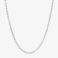 Made in Italy Womens Sterling Silver Inch Link Necklace