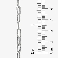 Made in Italy Womens Sterling Silver 22 Inch Paperclip Chain Necklace