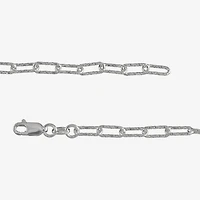 Made in Italy Womens Sterling Silver 22 Inch Paperclip Chain Necklace
