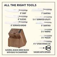Chicago Cutlery Insignia Stainless Steel 18-pc. Knife Block Set