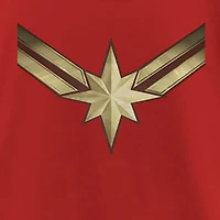 Little & Big Kid Girls Crew Neck Short Sleeve Regular Fit Captain Marvel Graphic T-Shirt