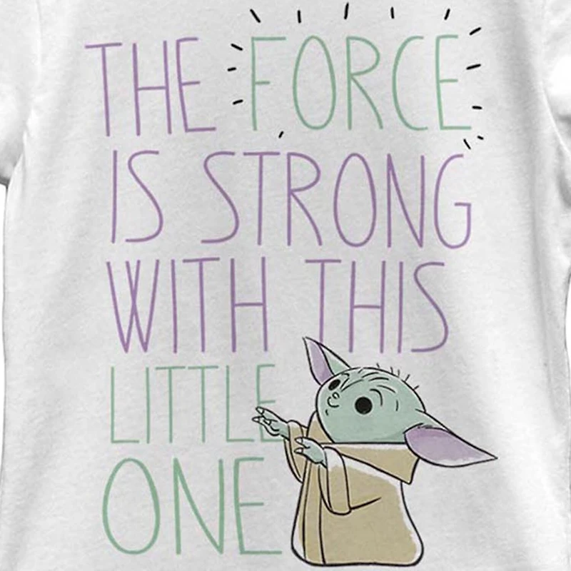 The Child Little & Big Kid Girls Crew Neck Short Sleeve Slim Fit Star Wars Graphic T-Shirt