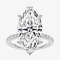 Grown Gorgeous (F / Vs2) Womens / Ct. T.W. Lab White Diamond 14K Gold Marquise Side Stone Engagement Ring