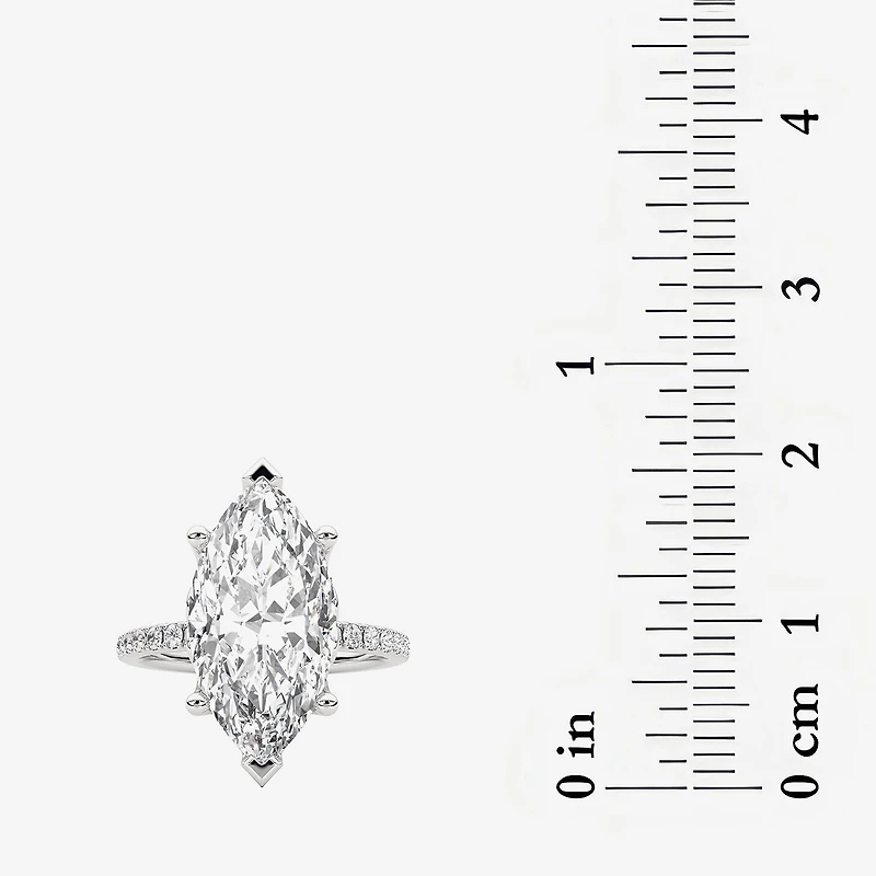 Grown Gorgeous (F / Vs2) Womens / Ct. T.W. Lab White Diamond 14K Gold Marquise Side Stone Engagement Ring