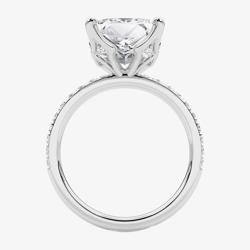 Grown Gorgeous (F / Vs2) Womens / Ct. T.W. Lab White Diamond 14K Gold Side Stone Engagement Ring