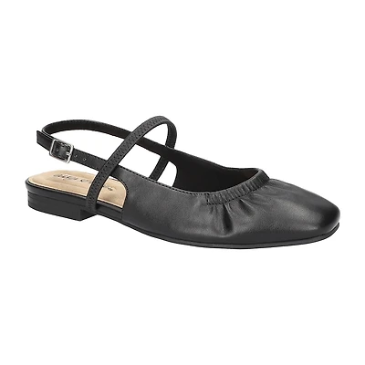 Easy Street Blake Womens Square Closed Toe Ballet Flats