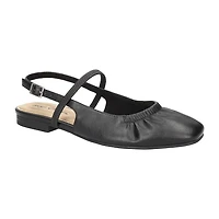 Easy Street Blake Womens Square Closed Toe Ballet Flats