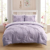 Sweet Home Collection Pintuck Floral Kids Bedding Set Down Alternative Comforter Set