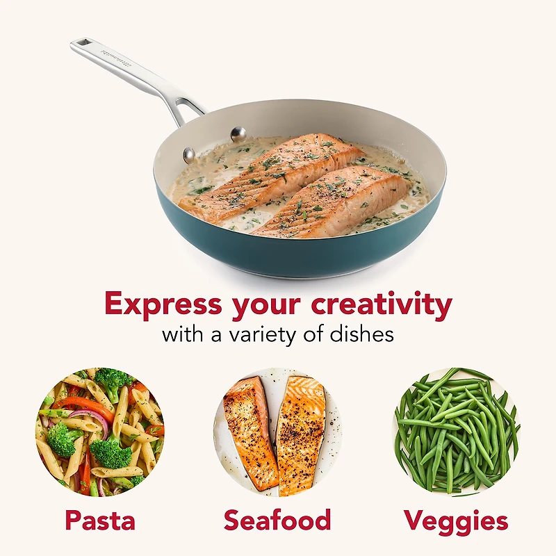 KitchenAid Color-Finished Stainless Steel 3-Ply Base 9.5" Frying Pan