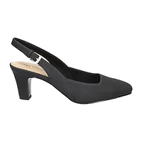 Easy Street Ritsa Womens Square Closed Toe Chunky Heel Pumps