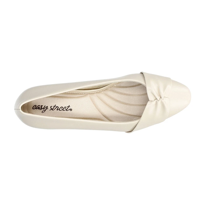 Easy Street Lyanna Womens Almond Closed Toe Block Heel Pumps