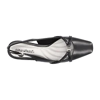 Easy Street Ridley Womens Square Closed Toe Sculptural Heel Pumps