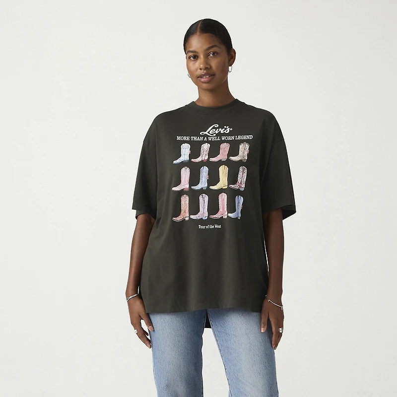 Levi's® Womens Crew Neck Elbow Sleeve T-Shirt