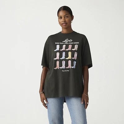 Levi's® Womens Crew Neck Elbow Sleeve T-Shirt