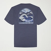 IZOD Saltwater Mens Crew Neck Short Sleeve Classic Fit Big and Tall Graphic T-Shirt