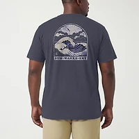 IZOD Saltwater Mens Crew Neck Short Sleeve Classic Fit Big and Tall Graphic T-Shirt