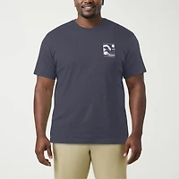 IZOD Saltwater Mens Crew Neck Short Sleeve Classic Fit Big and Tall Graphic T-Shirt