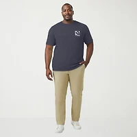 IZOD Saltwater Mens Crew Neck Short Sleeve Classic Fit Big and Tall Graphic T-Shirt